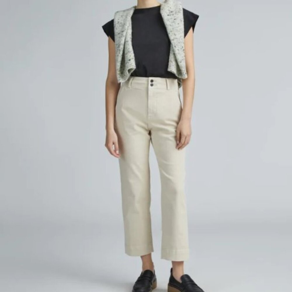 Everlane The Organic Straight-Leg Pant- Pumice Stone- 0